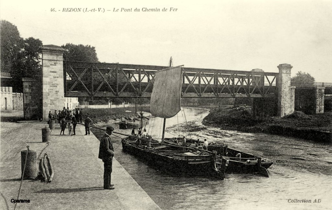 Redon, le pont tournant du chemin de fer